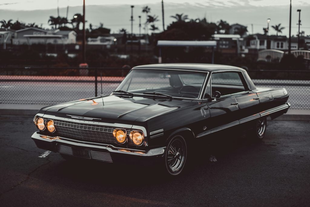 retro black car