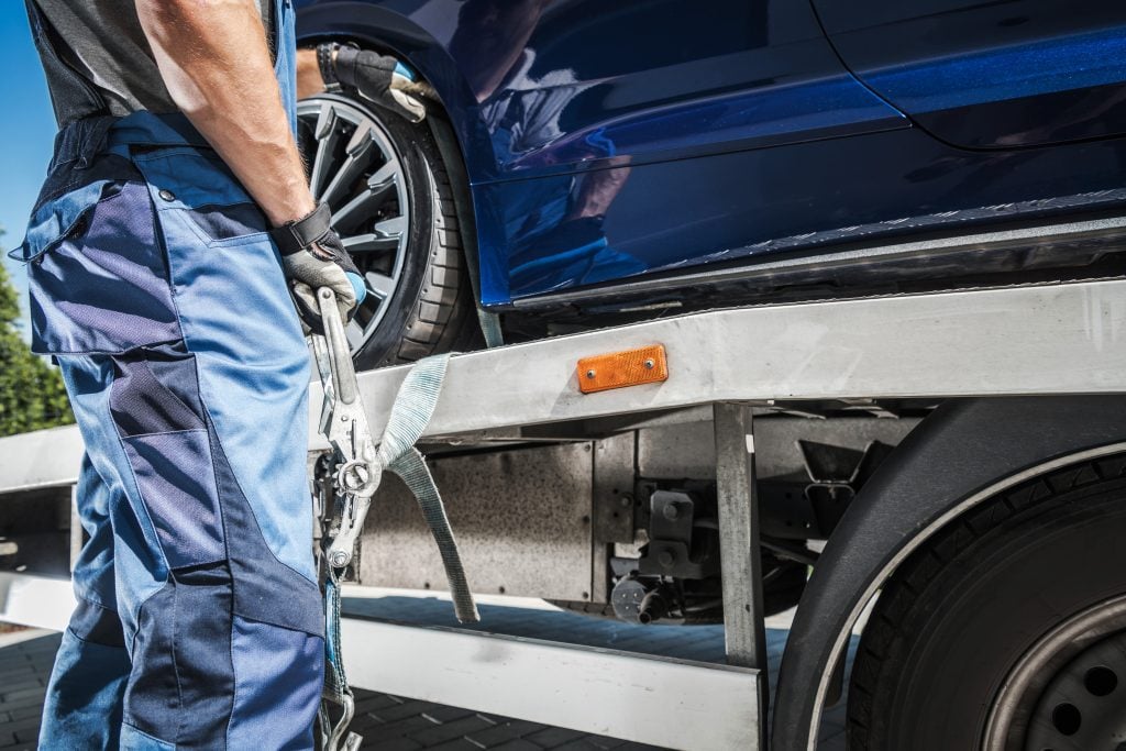 Trusted Towing Contact Serving Greater Seattle blue truck